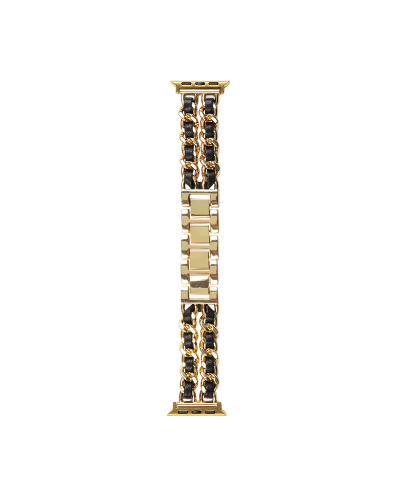 iDeal Of Sweden Apple Watch Series 8 45mm Kjedearmbånd i metall, Noir Gold