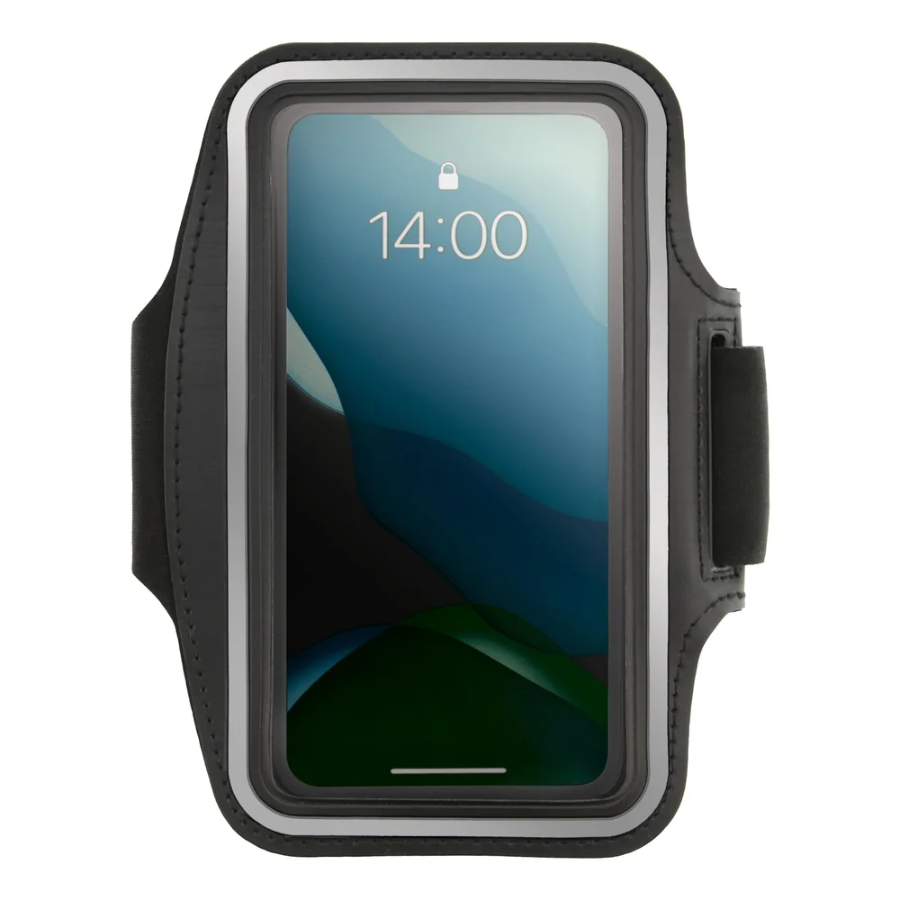 Streetz Mobilholder med refleks for trening, Svart