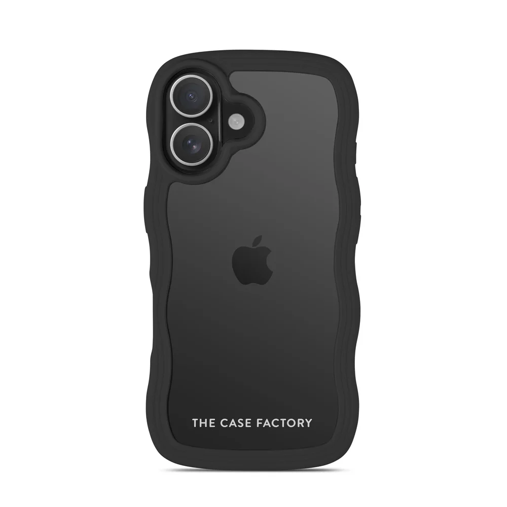 The Case Factory iPhone 16 The Wave Case, Svart The Case Factory iPhone 16 The Wave Case, Svart