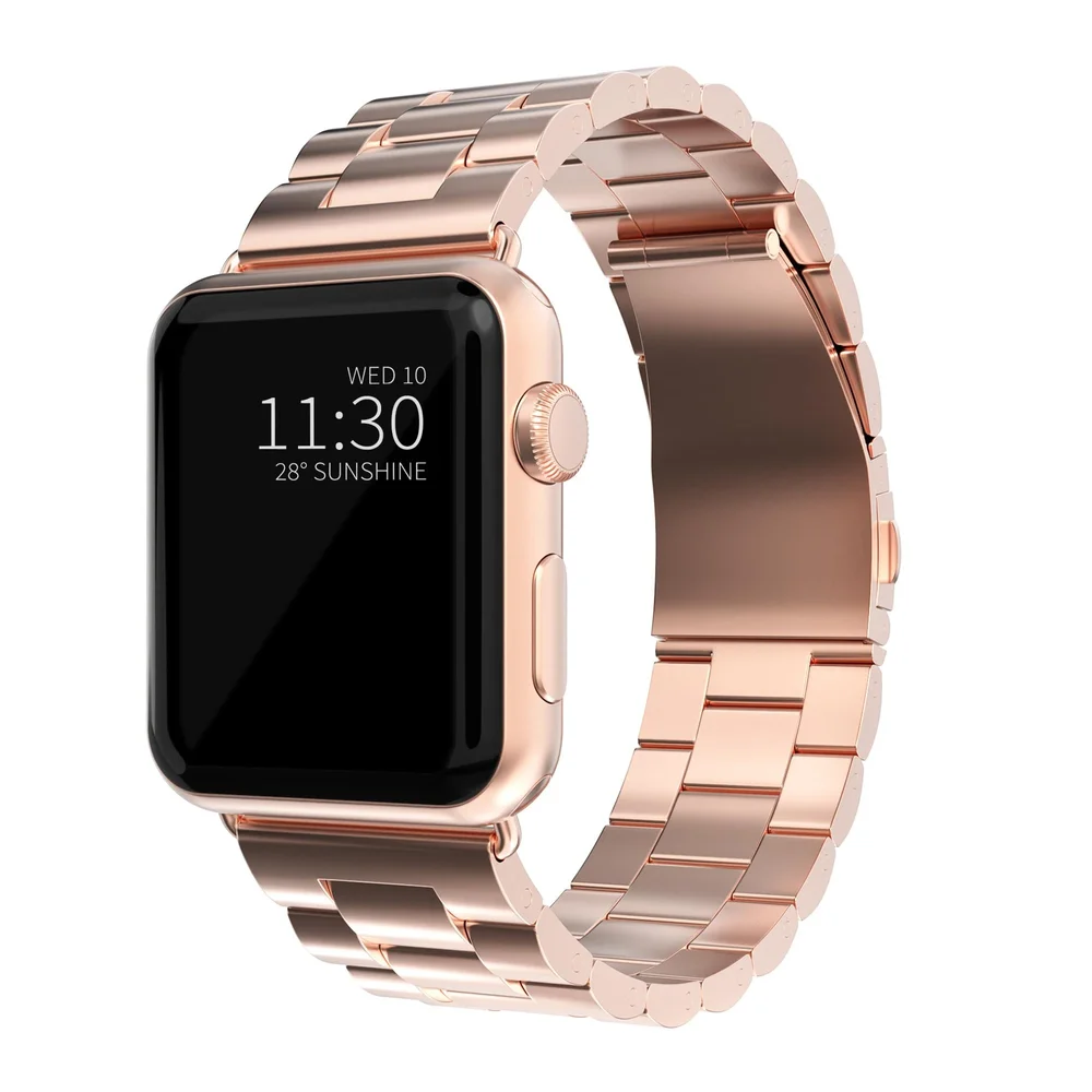 Apple Watch Series 1-3 38mm Elegant lenkereim i metall, Rosegull Apple Watch Series 1-3 38mm Elegant lenkereim i metall, Rosegull