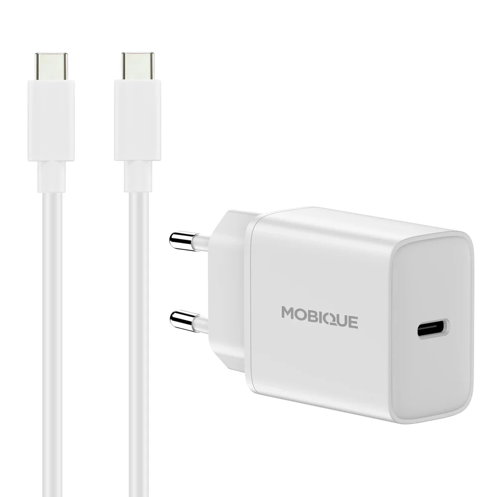 Lader Lenovo Tab Plus (2nd gen) - USB-C 2m kabel & vegglader, Hvit