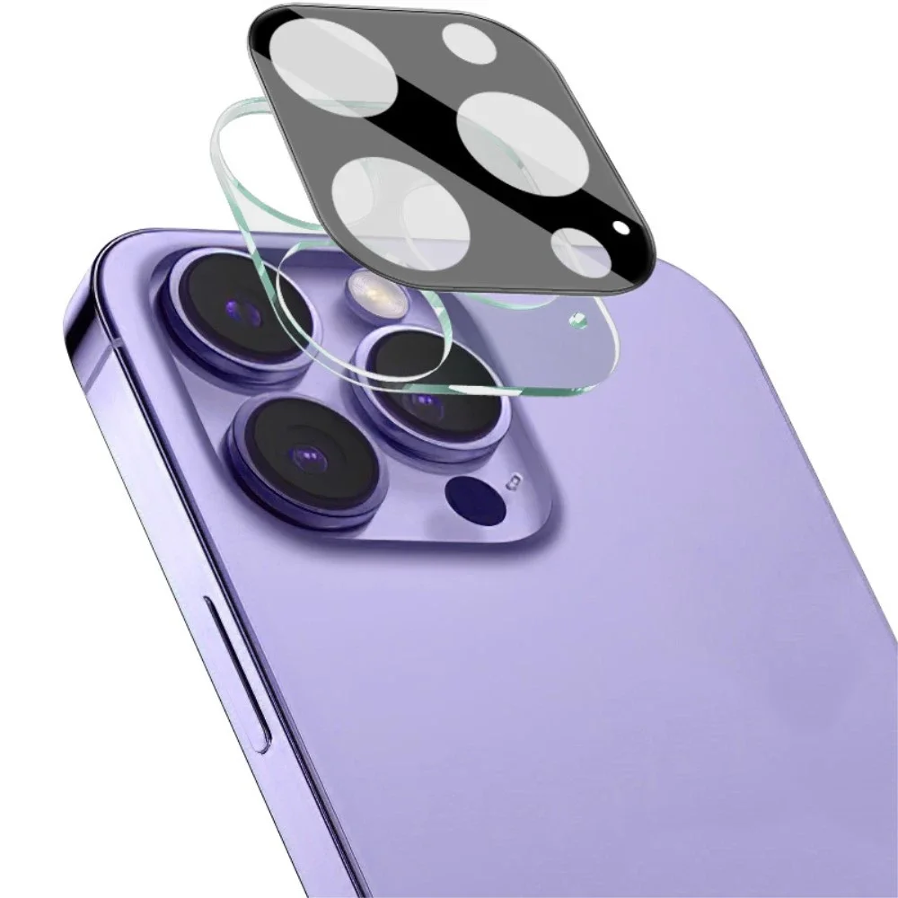 Imak iPhone 15 Pro Kameralinsebeskyttelse i glass, Svart Imak iPhone 15 Pro Kameralinsebeskyttelse i glass, Svart