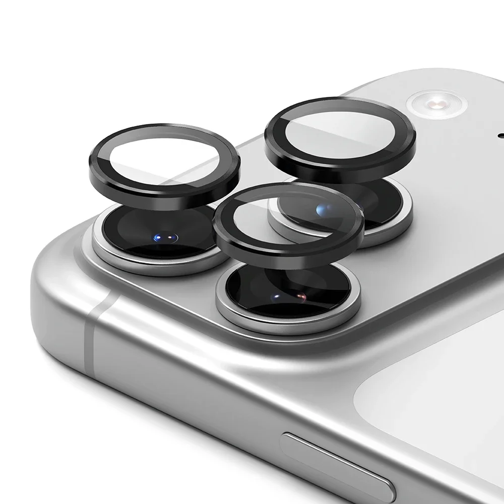 Ringke iPhone 18 Pro Max 2-pack Linsskydd med aluminiumsramme, Svart