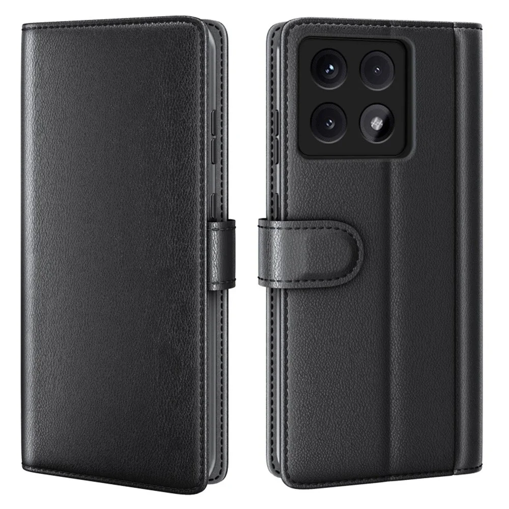 Xiaomi 14T Lommeboketui i ekte skinn, Svart Xiaomi 14T Lommeboketui i ekte skinn, Svart