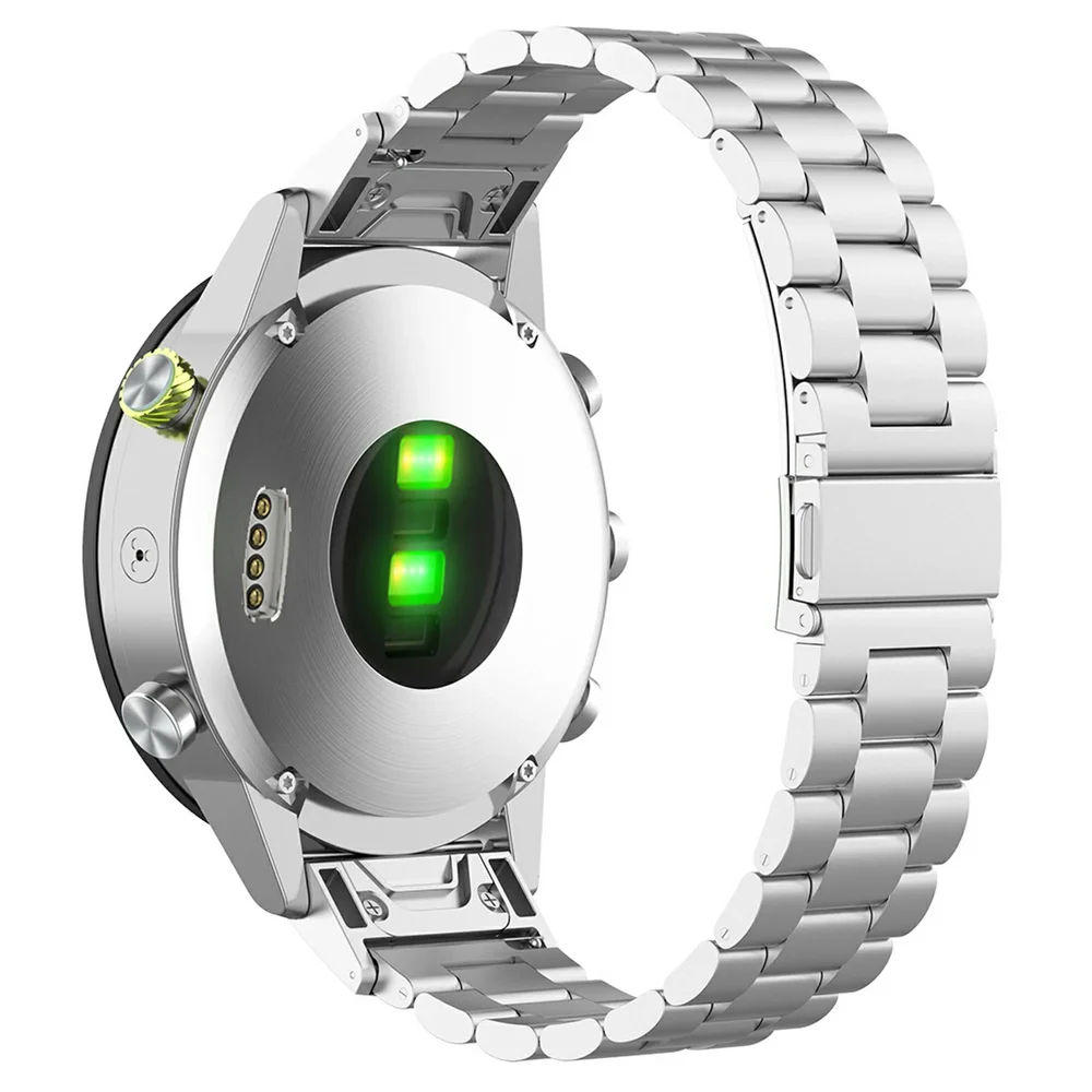 Garmin Fenix 5/Fenix 5 Plus Stilig reim i titan, Sølv Garmin Fenix 5/Fenix 5 Plus Stilig reim i titan, Sølv
