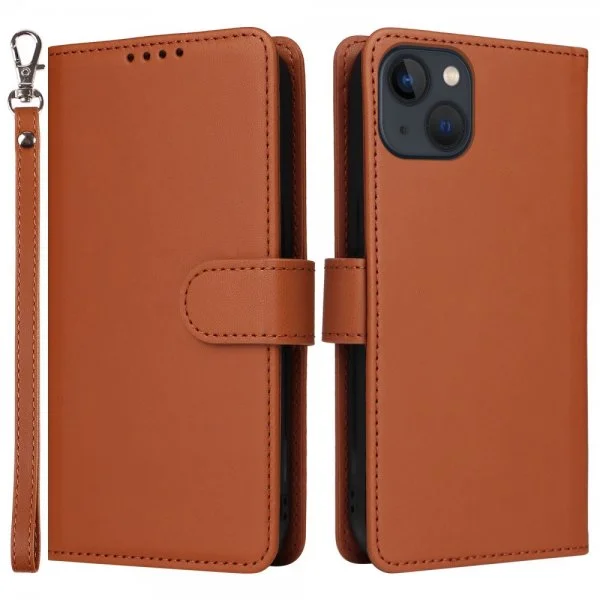Betopnice iPhone 13 Etui Avtagbart Deksel 005 Brun v:3349480