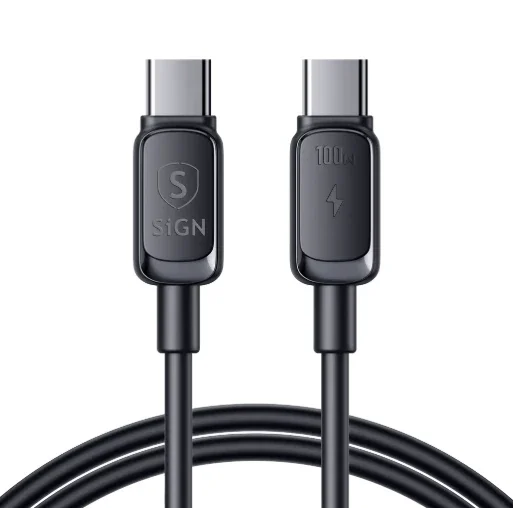 SiGN PD Kabel USB-C til USB-C 100W 3m, Svart