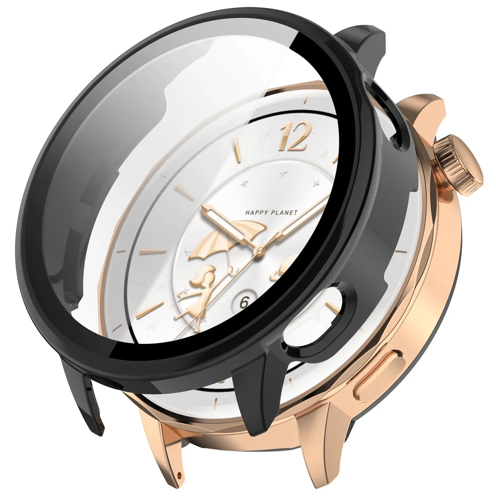 OnePlus Watch 3 43mm Heldekkende deksel med skjermbeskytter, Svart OnePlus Watch 3 43mm Heldekkende deksel med skjermbeskytter, Svart
