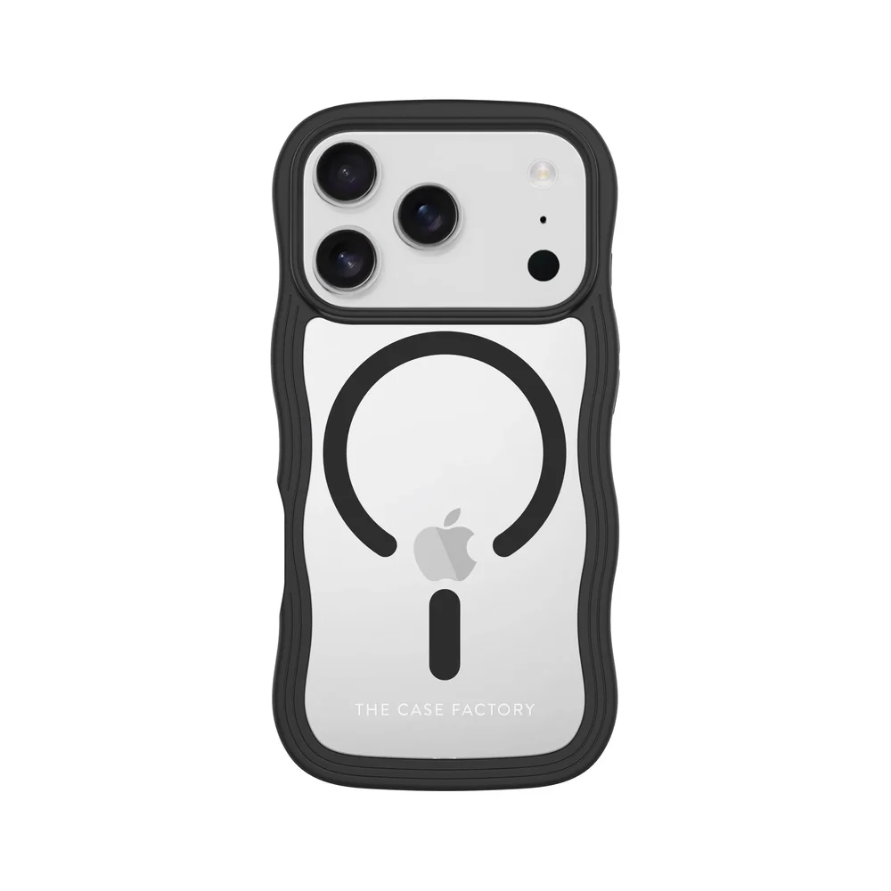 The Case Factory iPhone 17 Pro The Wave Magnetic Case, Svart