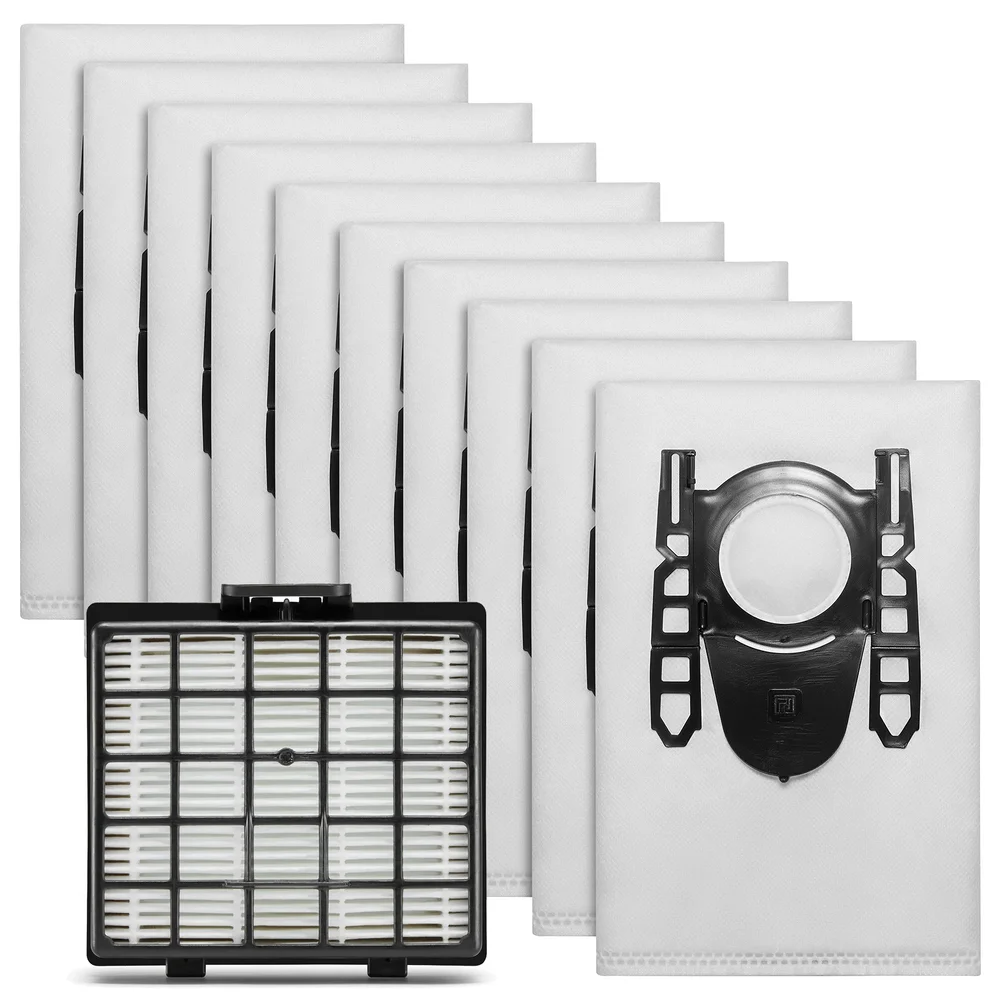 Rengjøringspakke: Støvsugerposer 10 stk + HEPA-filter - passer til Bosch GL-30