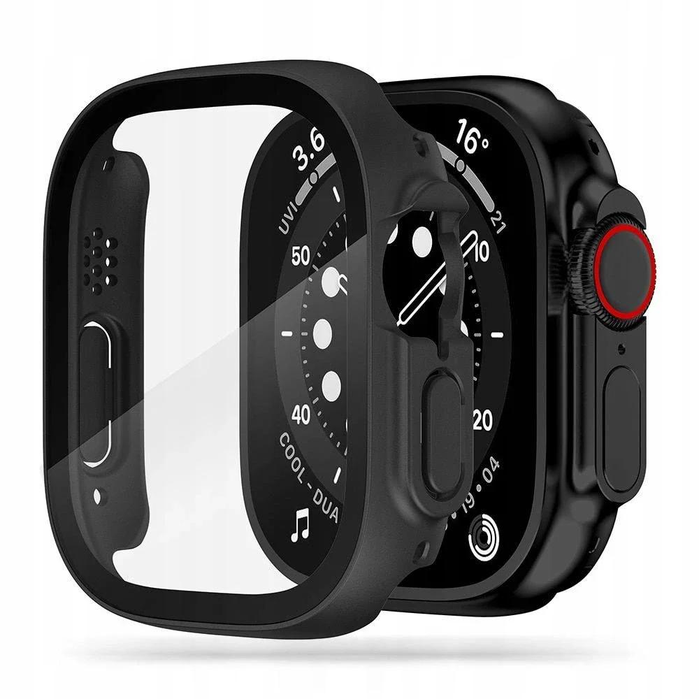 Apple Watch Ultra 49mm 1st Gen Heldekkende deksel med skjermbeskytter, Svart Apple Watch Ultra 49mm 1st Gen Heldekkende deksel med skjermbeskytter, Svart
