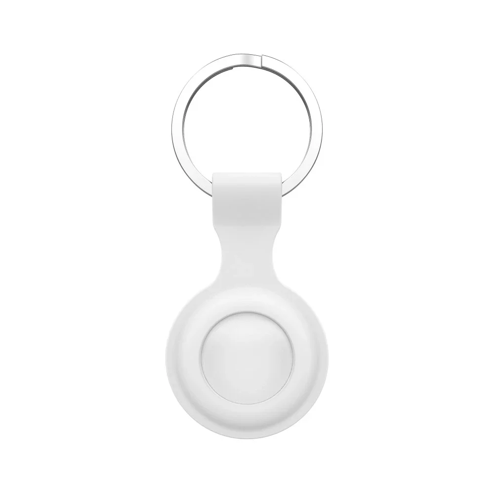 Apple AirTag Nøkkelring med silikondeksel, Hvit