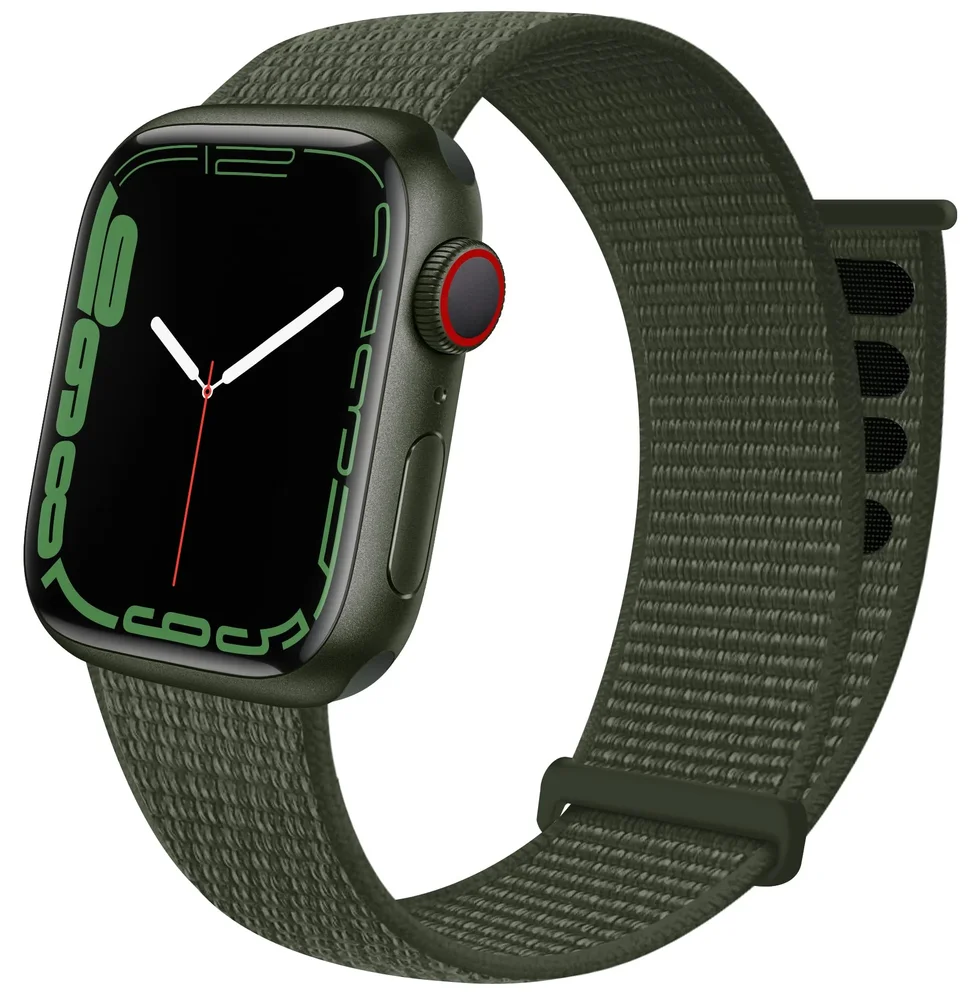 Nylonreim Apple Watch SE 3 40mm, Grønn