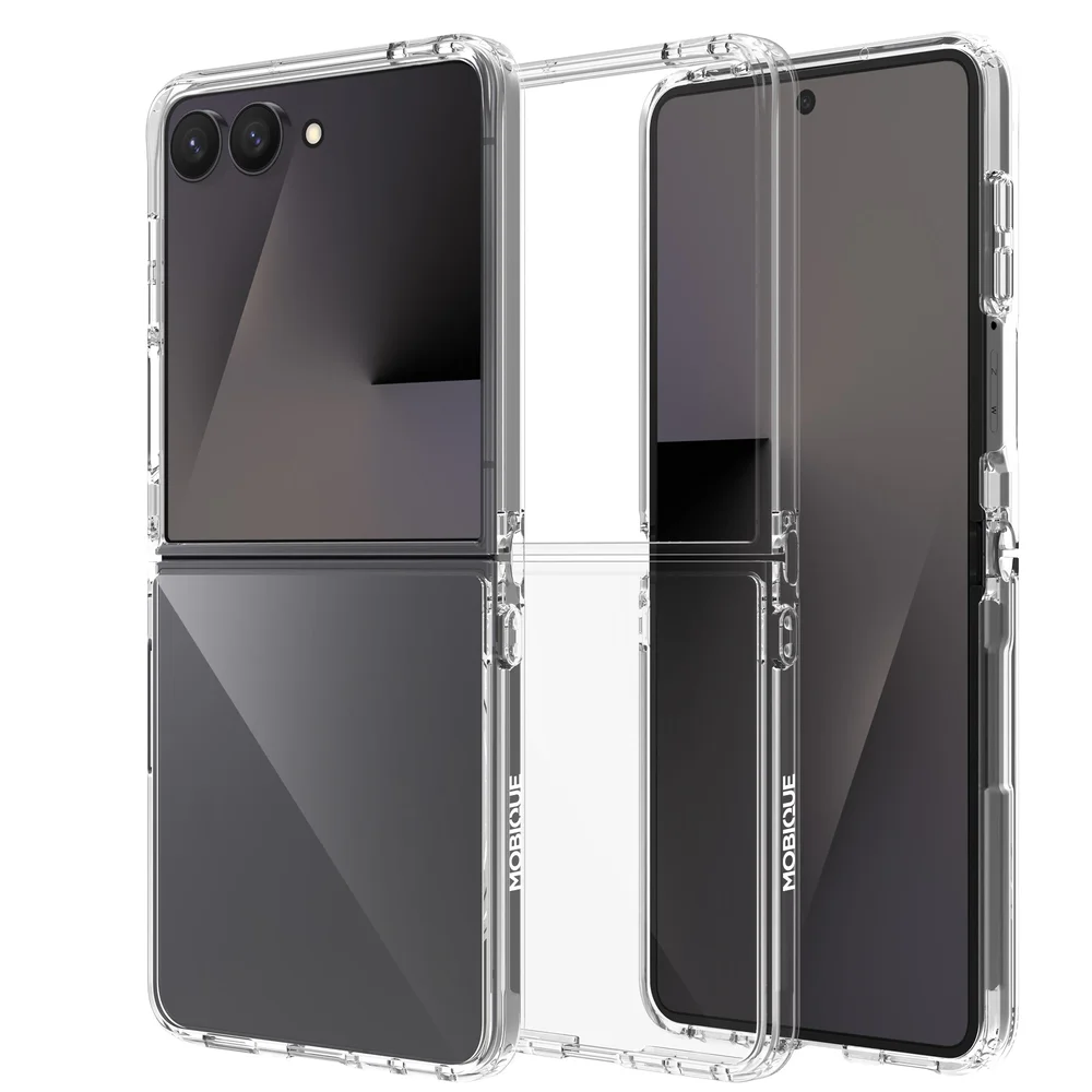 Mobique Samsung Galaxy Z Flip 8 Crystal Hybrid-deksel, Gjennomsiktig