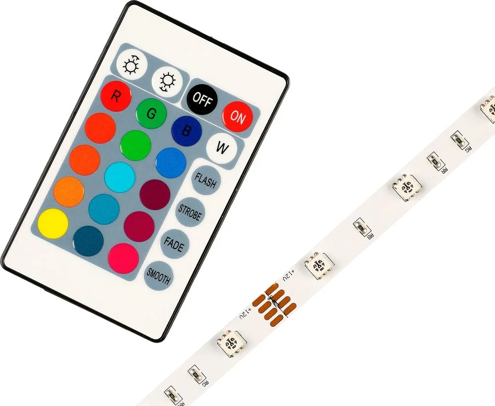 Cotech RGB LED-list med fjernkontroll 3m