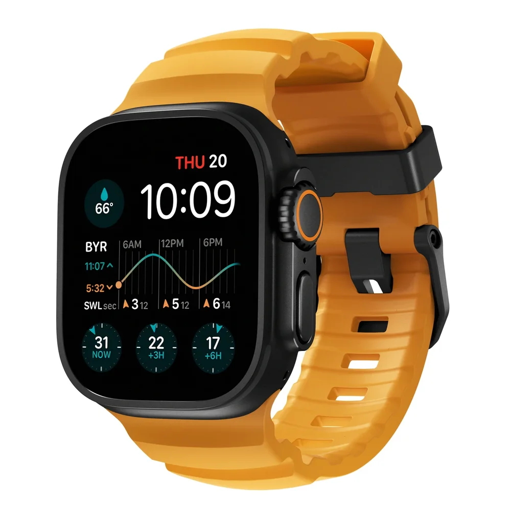 Nomad Apple Watch SE 44mm Reim Rocky Point (Black Hardware) Sol