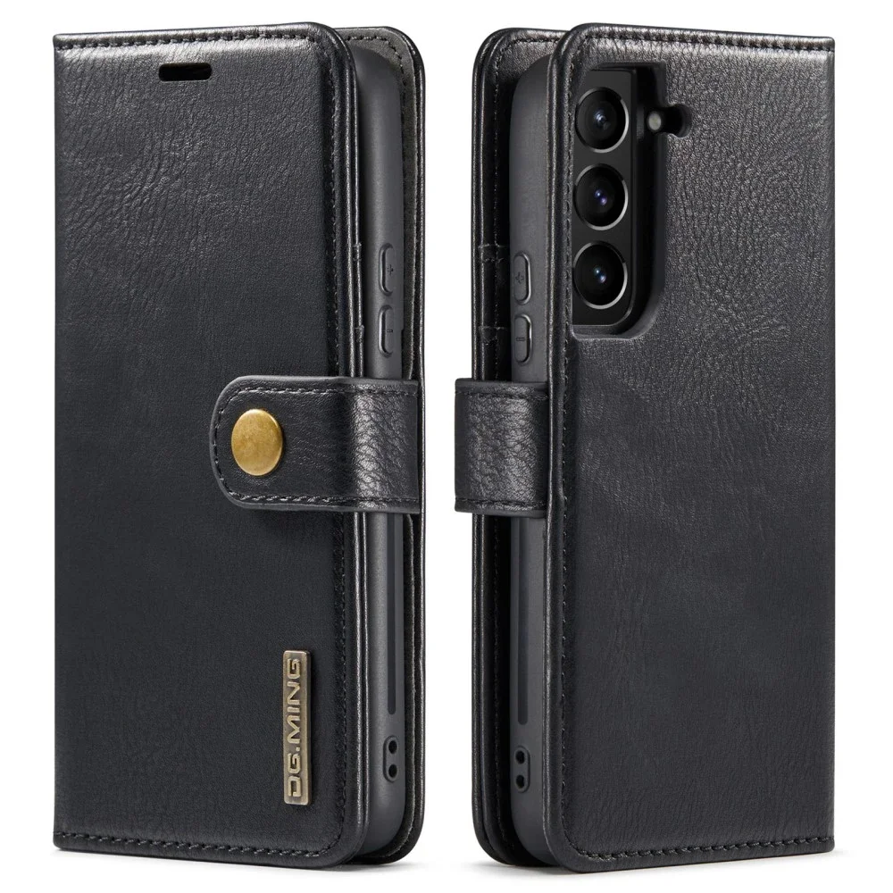 DG.MING Samsung Galaxy S22 Plus Lommeboketui med avtakbart deksel, Black