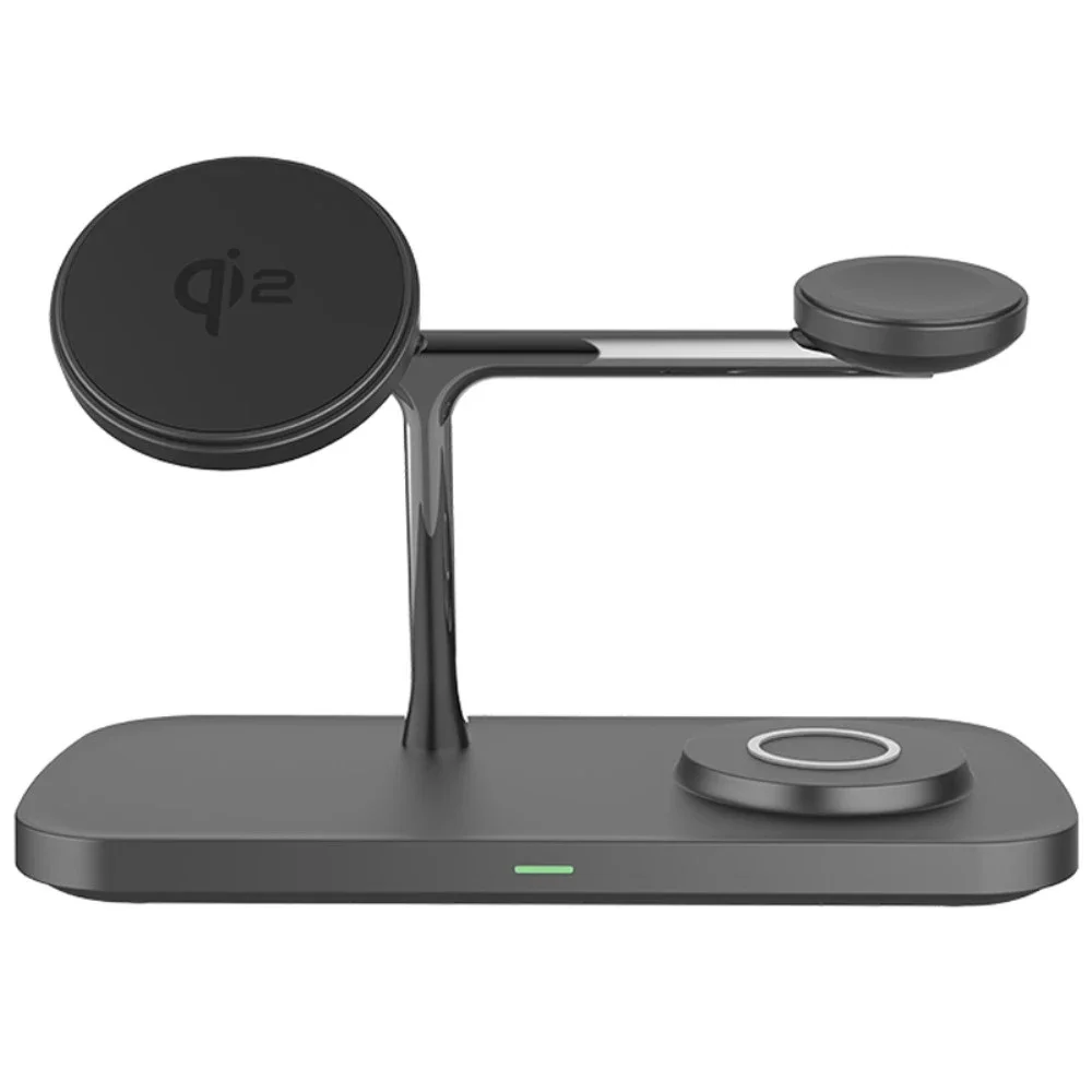 Apple iPhone 16 Pro Qi2 Magnetisk trådløs Ladestasjon 3-i-1, svart Apple iPhone 16 Pro Qi2 Magnetisk trådløs Ladestasjon 3-i-1, svart