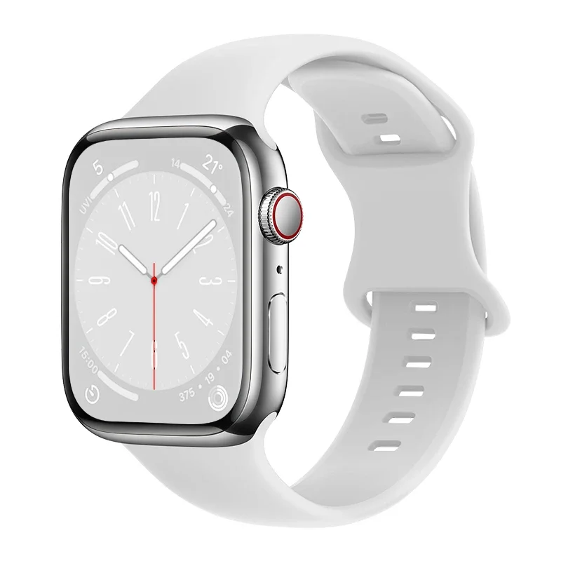 Apple Watch Series 10 42mm Reim i silikon, Hvit Apple Watch Series 10 42mm Reim i silikon, Hvit