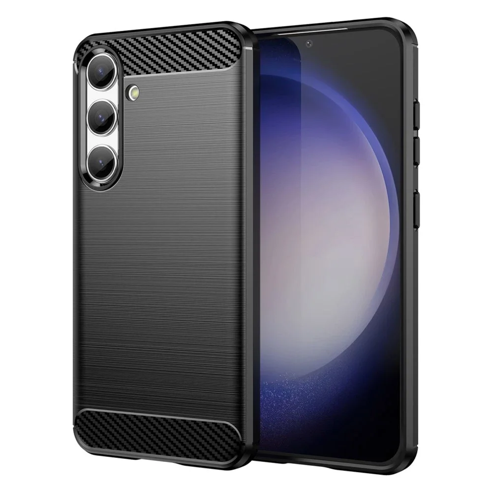 tectTech Samsung Galaxy S24 TPU-deksel Brushed, Svart