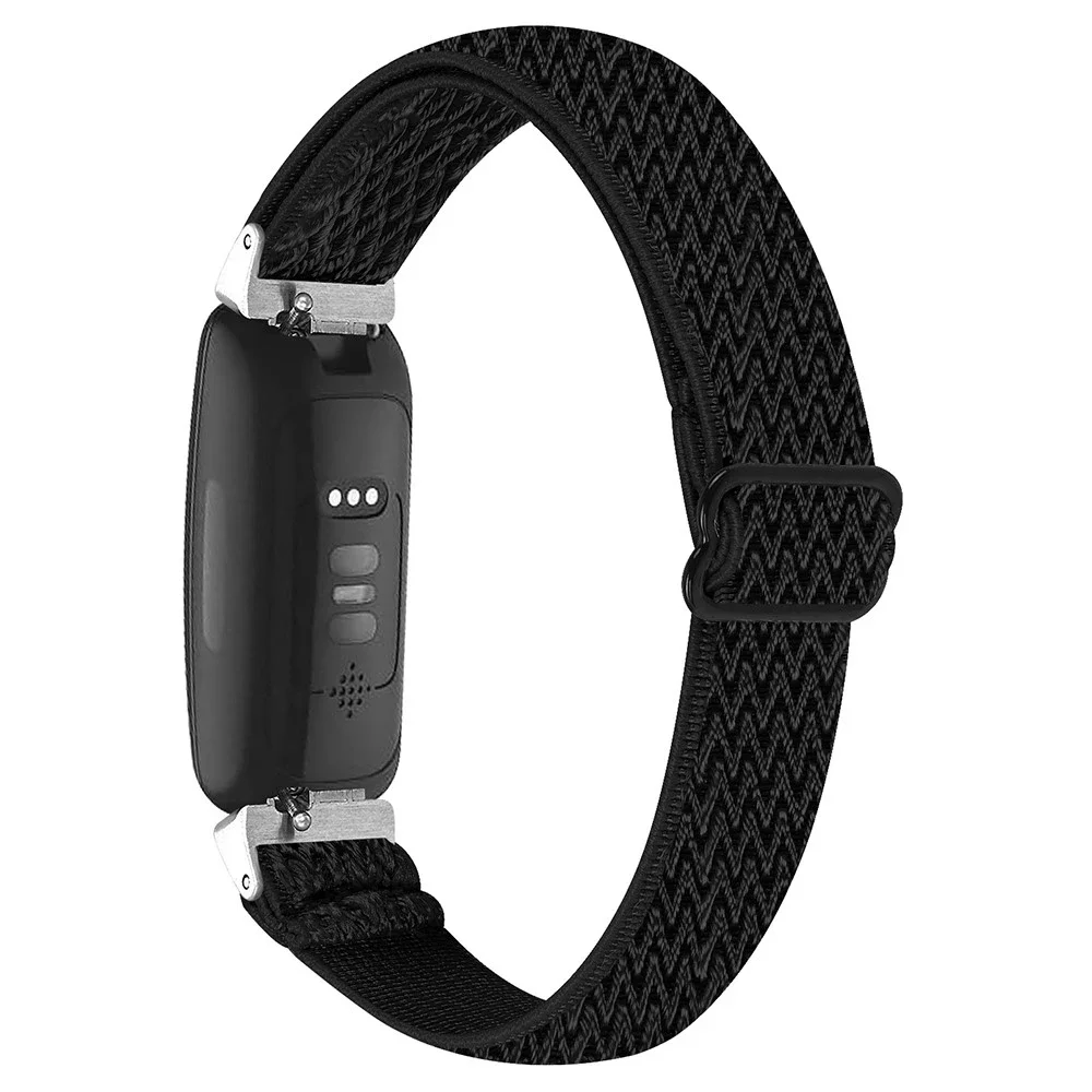Fitbit Inspire 3 Elastisk Reim i Vevd Nylon, Svart Fitbit Inspire 3 Elastisk Reim i Vevd Nylon, Svart