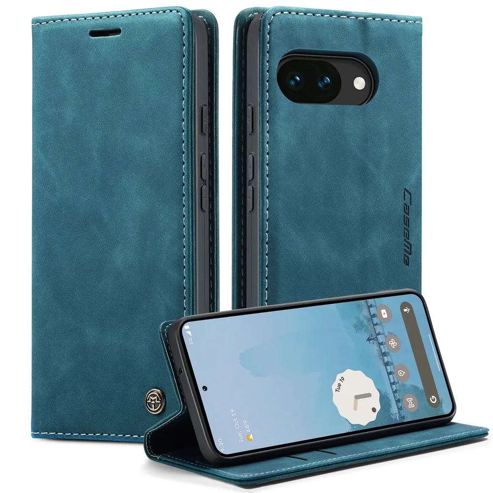 CaseMe Google Pixel 10a Slankt lommeboketui, Blå CaseMe Google Pixel 10a Slankt lommeboketui, Blå