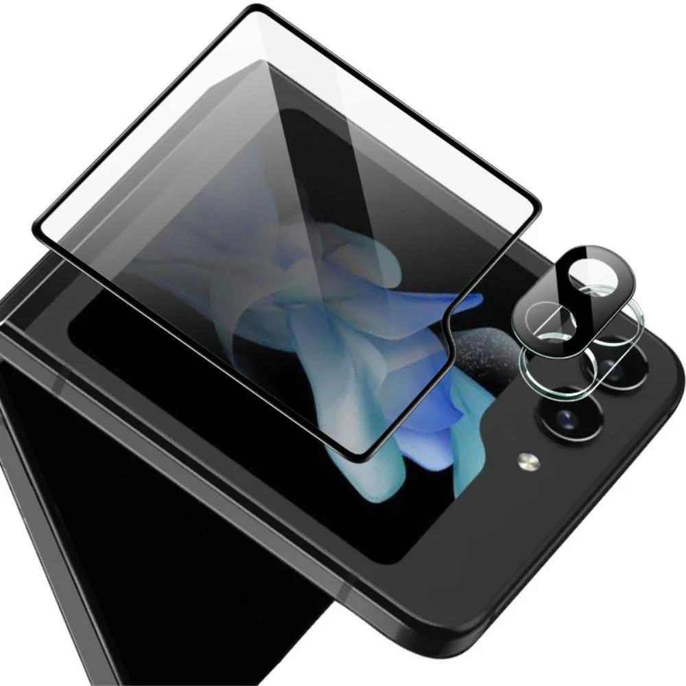 Imak Samsung Galaxy Z Flip 5 Skjermbeskytter for ytterskjerm og linsebeskytter i herdet glass Svart
