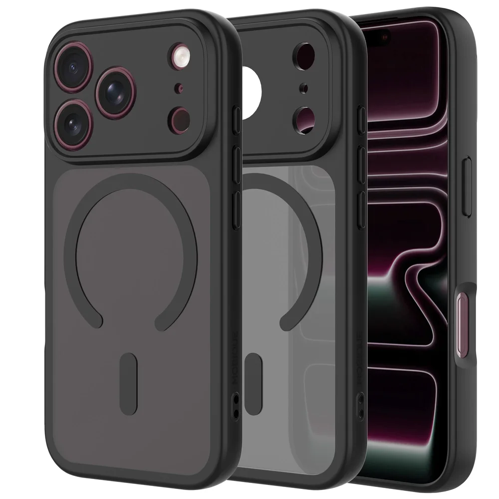 Mobique iPhone 18 Pro Max Hybrid-deksel Magnetisk, Frosted Black