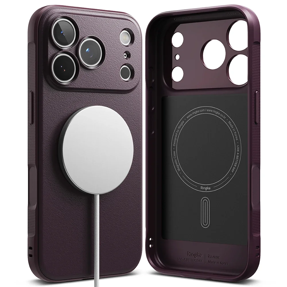Ringke iPhone 18 Pro Max Onyx MagSafe Deksel, Dark Cherry