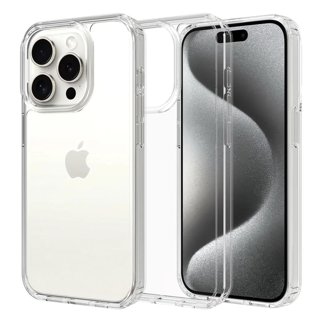 Mobique iPhone 15 Pro Crystal Hybrid-deksel, Gjennomsiktig
