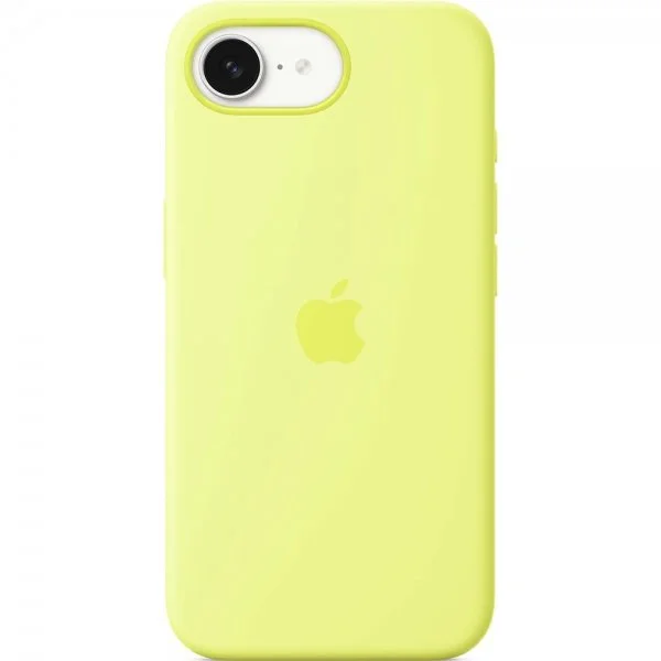 Apple Original iPhone 16e Deksel Silikon Deksel Neon Gul v:103394 Apple Original iPhone 16e Deksel Silikon Deksel Neon Gul v:103394