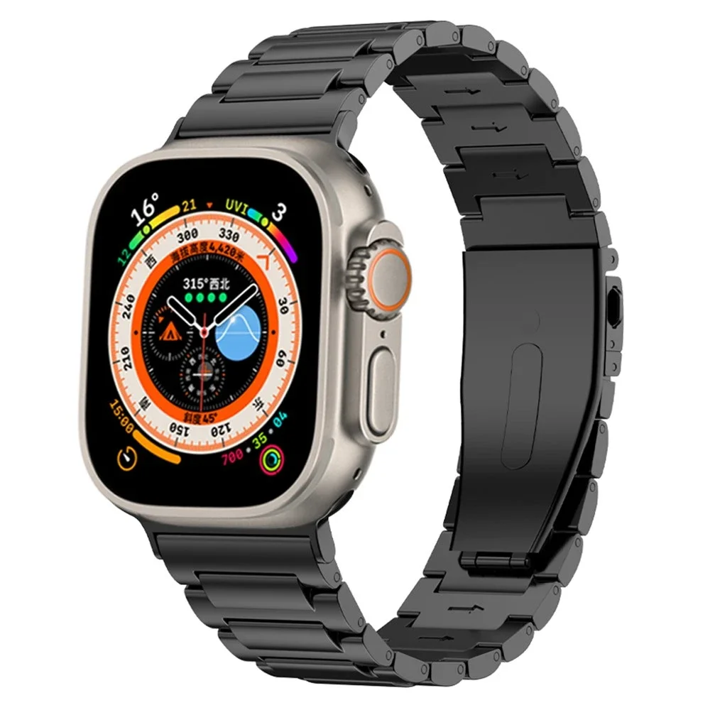 Apple Watch Series 11 42mm Stilig reim i titan, Svart