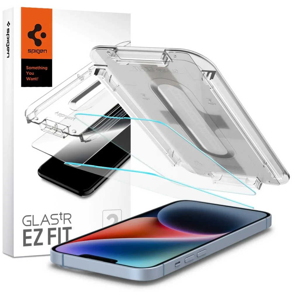 Spigen iPhone 17e Skjermbeskytter med monteringsramme (2-pack) GLAS.tR EZ Fit Spigen iPhone 17e Skjermbeskytter med monteringsramme (2-pack) GLAS.tR EZ Fit