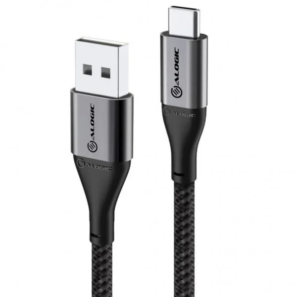 ALOGIC Ultra USB-A til USB-C kabel 3A/480Mbps 3 meter Space Grey v:4488111