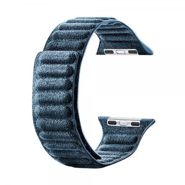 Apple Watch 38/40/41/42mm Armbånd Semsket skinn Blå v:6157184