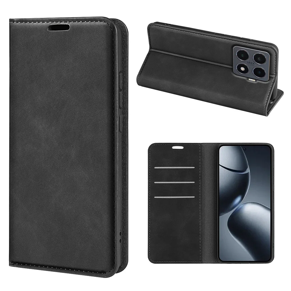 Xiaomi 17 Ultra Slankt etui med kortlomme, Svart