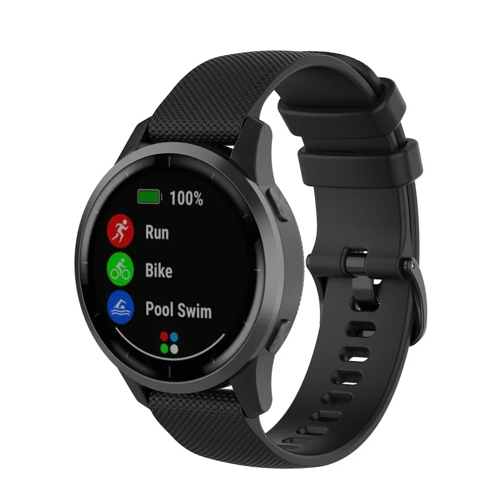 Garmin Forerunner 255 Reim i silikon, Svart Garmin Forerunner 255 Reim i silikon, Svart