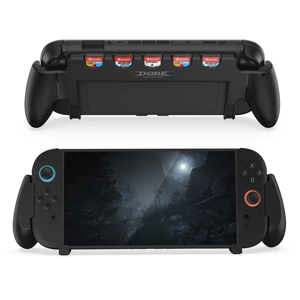 Dobe Nintendo Switch 2 Håndgrep med spillkortoppbevaring, Svart Dobe Nintendo Switch 2 Håndgrep med spillkortoppbevaring, Svart