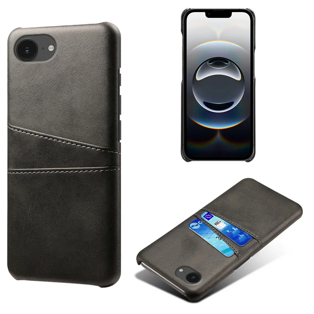 tectTech iPhone 17e Stilig deksel med 2 kortlommer, Svart tectTech iPhone 17e Stilig deksel med 2 kortlommer, Svart