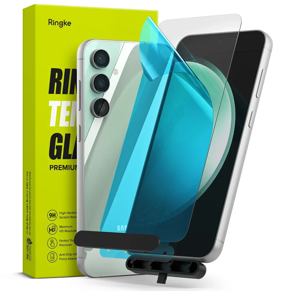 Ringke Samsung Galaxy S23 FE Skjermbeskytter i glass med monteringsverktøy (2-pack)