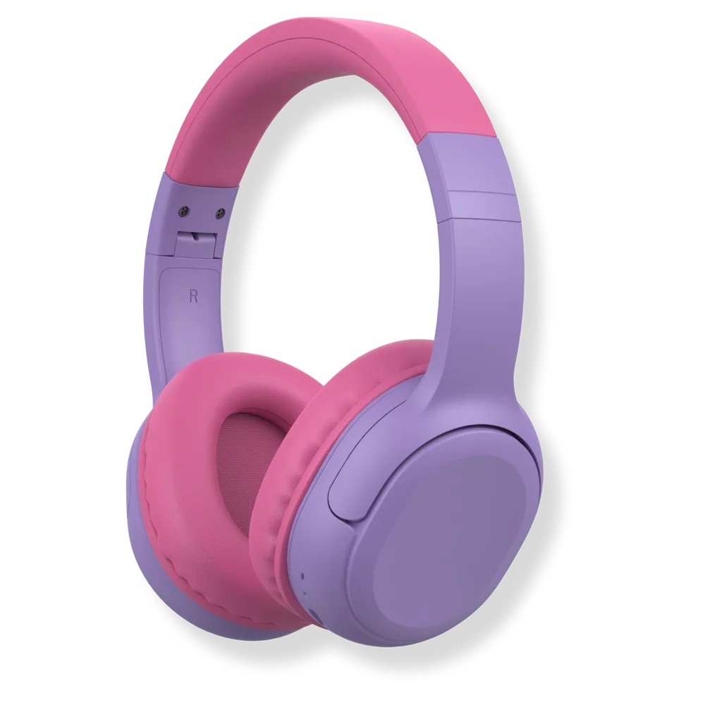 Exibel BHX1 Barnehodetelefoner Trådløse med klistremerker, Rosa