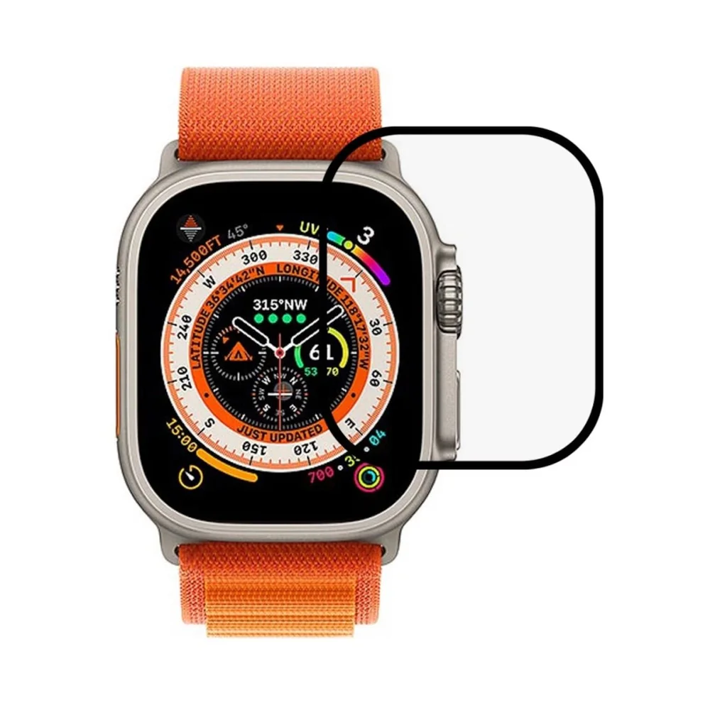 Apple Watch Ultra 2 49mm Skjermbeskytter Herdet glass 3D v:999188