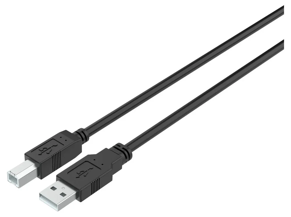 Exibel Skriverkabel USB-A til USB-B 1m, Svart