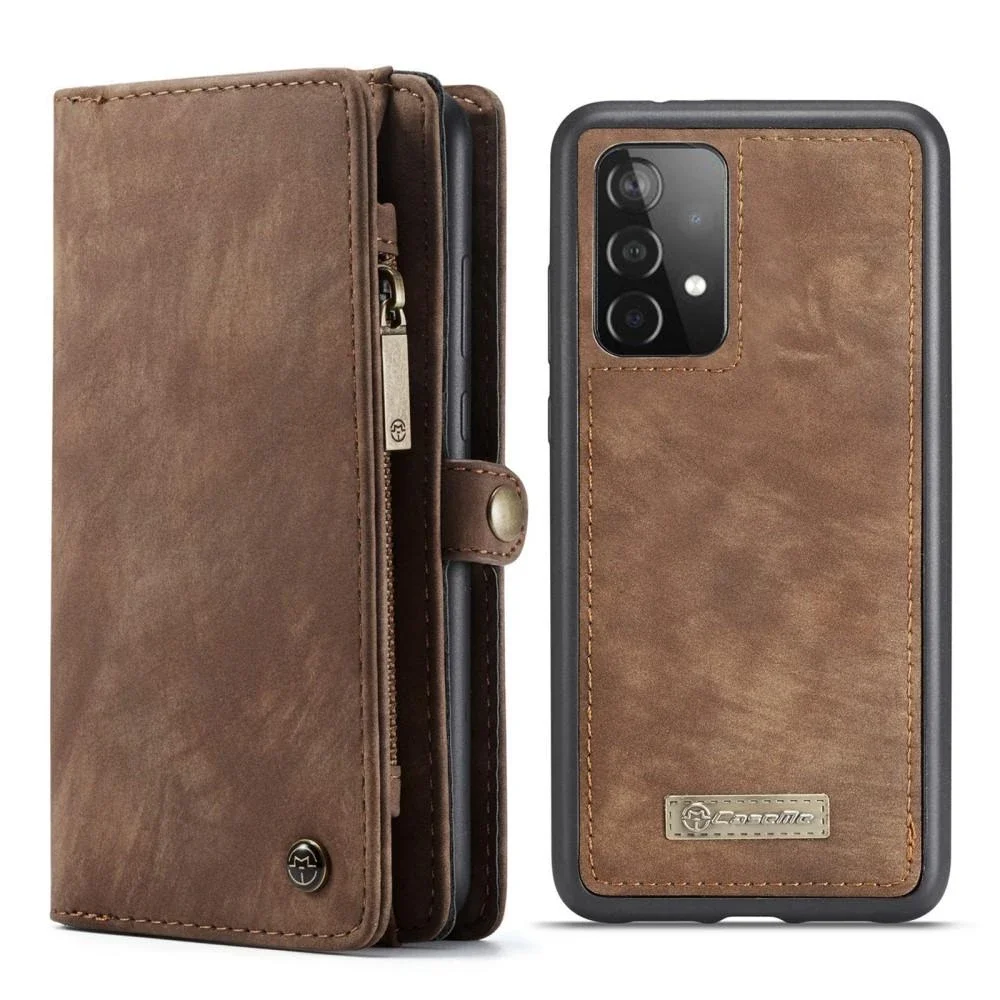 CaseMe Samsung Galaxy A52 5G Romslig lommeboketui med mange kortlommer, Brun CaseMe Samsung Galaxy A52 5G Romslig lommeboketui med mange kortlommer, Brun