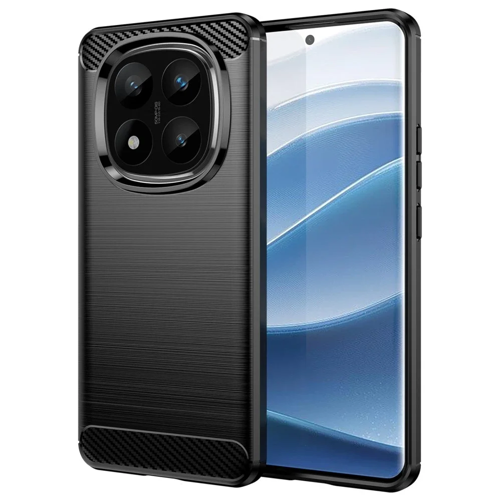 tectTech Xiaomi Redmi Note 14 Pro Plus TPU-deksel Brushed, Svart