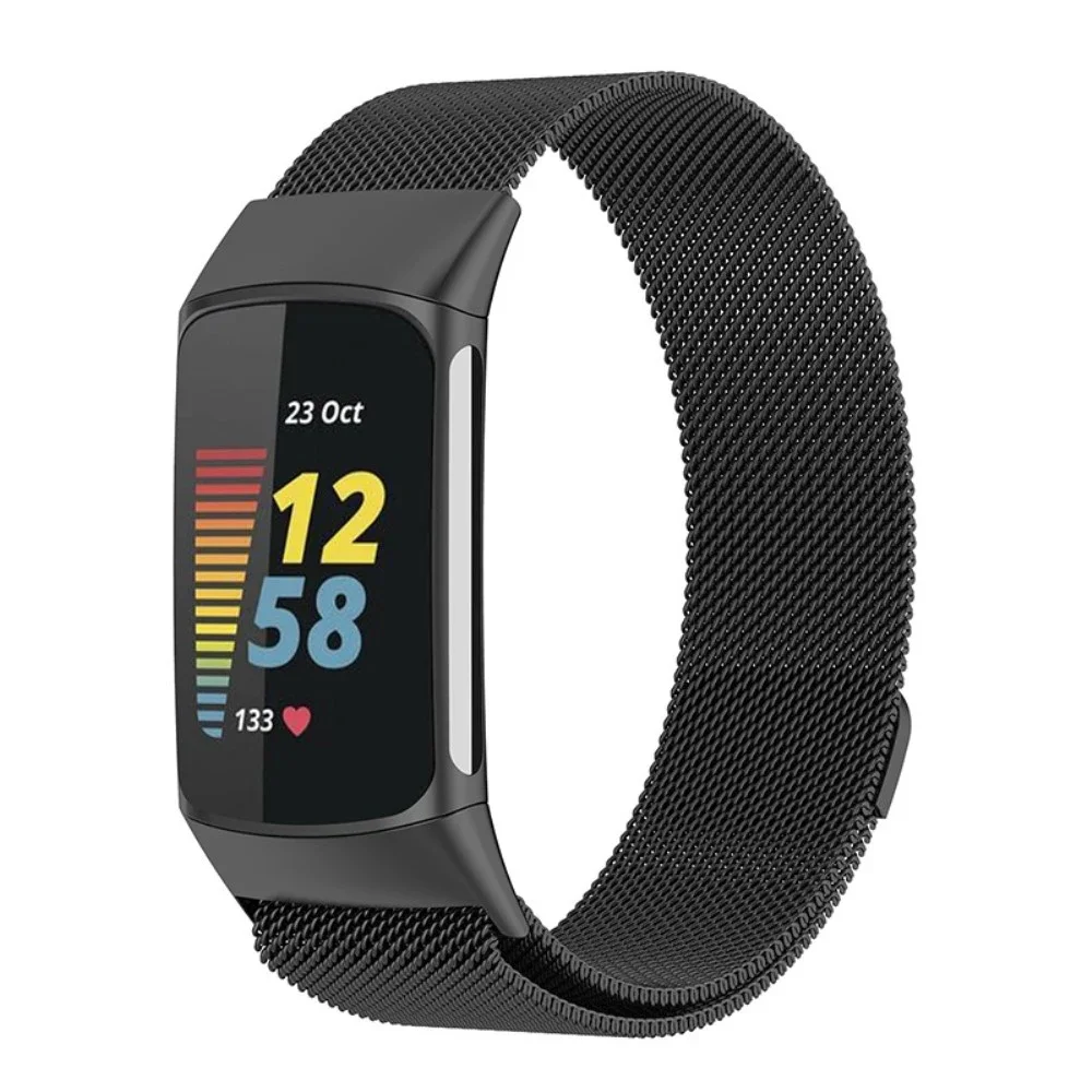 Fitbit Charge 5 Reim Milanese Loop, Svart Fitbit Charge 5 Reim Milanese Loop, Svart
