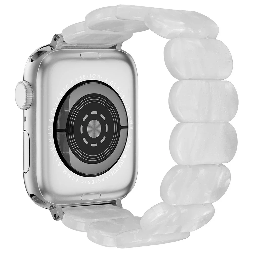 Apple Watch Series 12 42mm Fleksibel reim i resin, Perlehvit