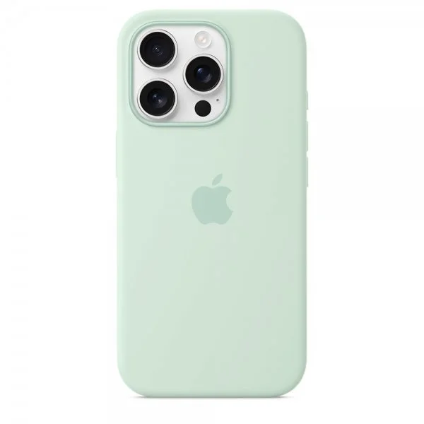 Apple Original iPhone 16 Pro Deksel Silikon Deksel MagSafe Aquamarine v:8337792