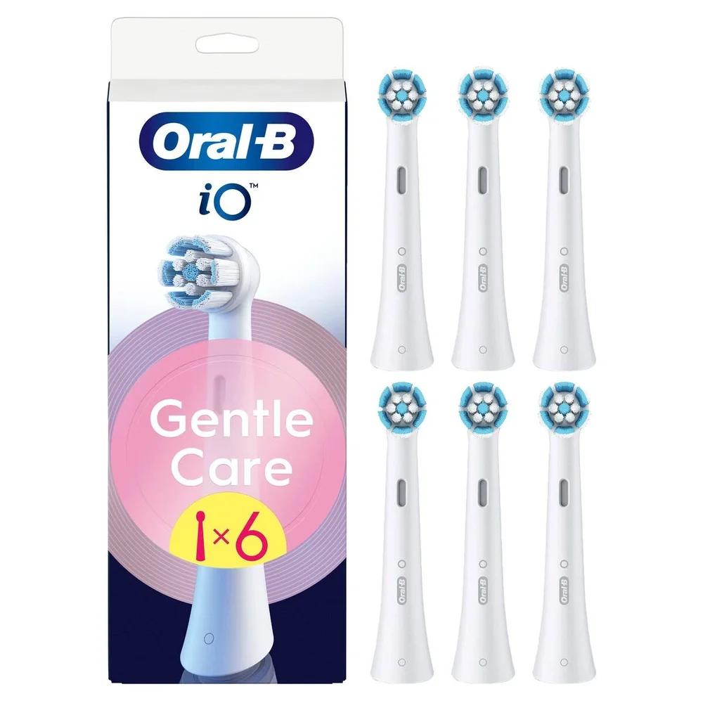 Oral-B iO Gentle Care børstehoder 6-pakning, Hvit Oral-B iO Gentle Care børstehoder 6-pakning, Hvit
