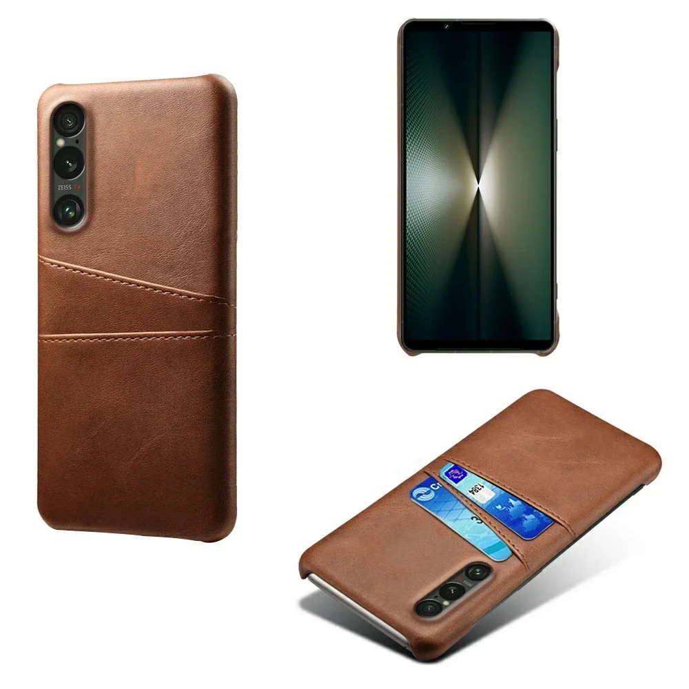 tectTech Sony Xperia 1 VII Stilig deksel med 2 kortlommer, Brun